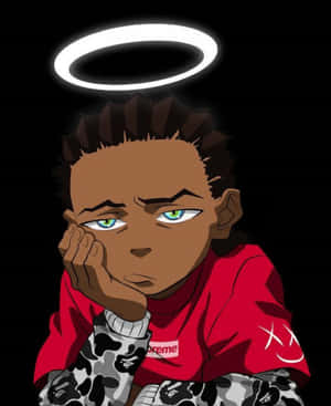 A Boy With A Halo On His Head Wallpaper