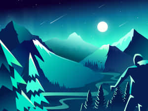 A Breathtaking View Of The Snow-crested Mountain. Wallpaper