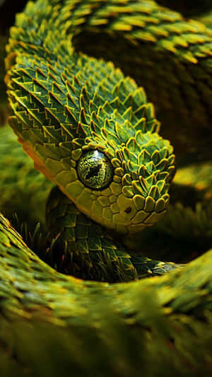 A Breathtakingly Cool Snake Slithers Along The Ground. Wallpaper