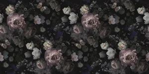 A Bright And Vibrant Vintage Flower Set Against A Sky Blue Background. Wallpaper