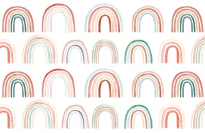 A Bright Bohemian Painting Of Rainbow Inspired Vibes Wallpaper