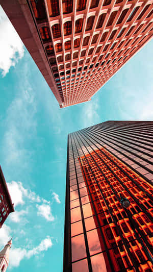 A Building With A Red Roof Wallpaper