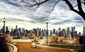 A Bustling Street In New York City Wallpaper