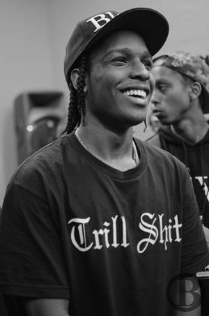 A Candid Photo Of Asap Rocky Looking Dashing. Wallpaper