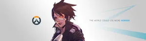 A Captivating Portrait Of An Overwatch Clone Chasing His Dreams Wallpaper