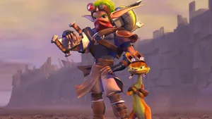 A Cartoon Character With A Sword And A Sword Wallpaper