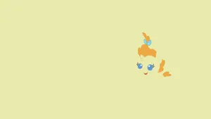 A Cartoon Character With Blue Hair And Orange Eyes Wallpaper