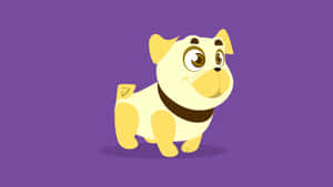 A Cartoon Dog On A Purple Background Wallpaper