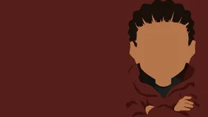 A Cartoon Of A Man With A Hoodie Wallpaper