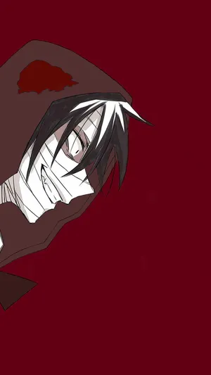 A Character With A Hoodie And Blood On His Face Wallpaper