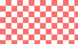 A Checkered Pattern In Pink And White Wallpaper