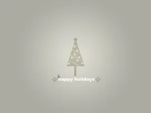 A Christmas Tree With The Words Happy Holidays On It Wallpaper