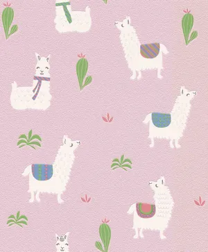 A Close-up Of An Adorable Llama Wallpaper
