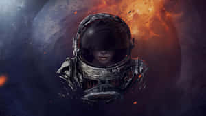 A Close-up Of An Astronaut In Outer Space Wallpaper