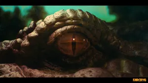 A Close Up Of An Eye Of A Crocodile Wallpaper