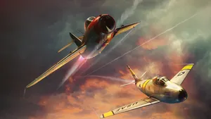 A Closeup Of A Jet Flying Through The Skies Wallpaper