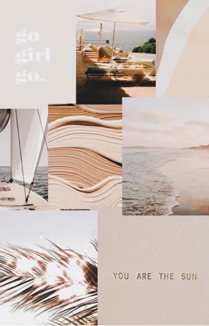 A Collage Of Photos With The Words Go Girl You Are The Sun Wallpaper