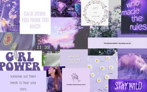 A Collage Of Pictures With The Words Girl Power Wallpaper