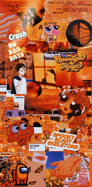 A Collage Of Various Images Of Cartoon Characters Wallpaper