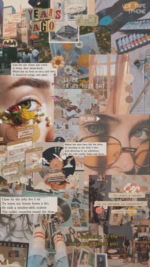 A Collage Of Vintage Treasures Wallpaper