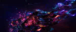 A Colorful Abstract Image Of A Spaceship Wallpaper