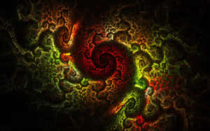 A Colorful Abstract Image With A Spiral Pattern Wallpaper