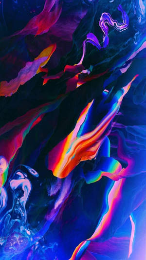 A Colorful Abstract Painting With A Rainbow Of Colors Wallpaper