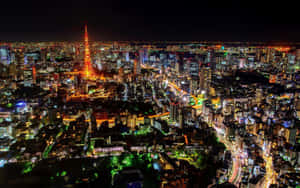 A Colorful Look Of The Harajuku District Of Tokyo Wallpaper