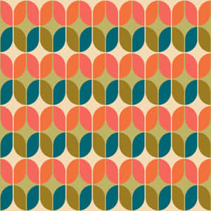 A Colorful Pattern With Circles And Circles Wallpaper