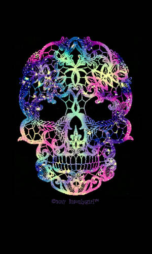 A Colorful Skull For An Unforgettable Look Wallpaper