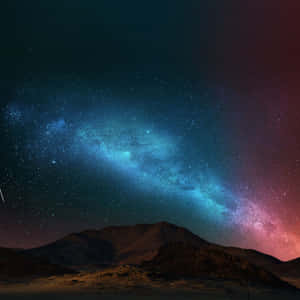 A Colorful Sky With Stars And Milky Wallpaper