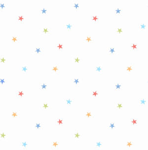 A Colorful Star Pattern On White Wallpaper