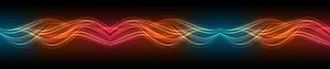 A Colorful Wave Pattern With A Black Background Wallpaper