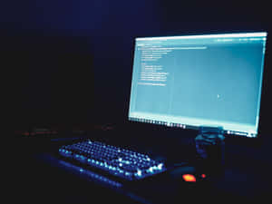 A Computer Screen Is On A Desk Wallpaper