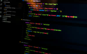 A Computer Screen With A Screen Full Of Code Wallpaper