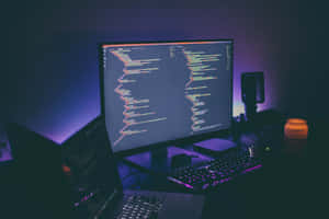 A Computer Screen With A Screen Wallpaper
