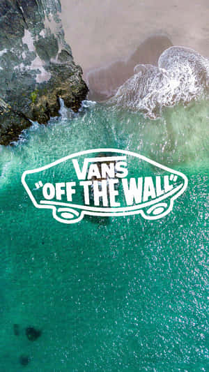 A Cool Blue And White Vans Logo Wallpaper