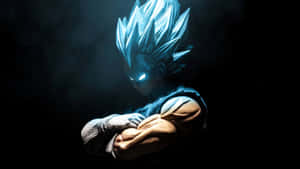 A Cool Vegeta Blasts Ki Energy From His Fingertips Wallpaper