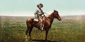 A Cowboy Ready To Embark On His Adventure In The Wild West. Wallpaper