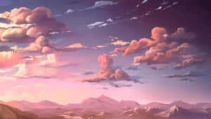 A Cute And Aesthetically Pleasing Anime Desktop Background Wallpaper