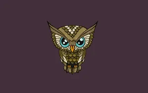 A Cute Brown Owl Staring Into The Distance Wallpaper