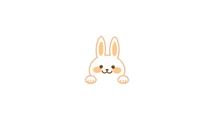 A Cute Bunny Logo With A White Background Wallpaper