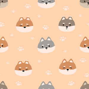 A Cute Cartoon Puppy Showing Some Love Wallpaper