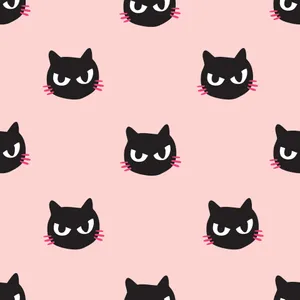 A Cute Cat Pattern Wallpaper To Add A Touch Of Feline Cheer To Your Home Wallpaper