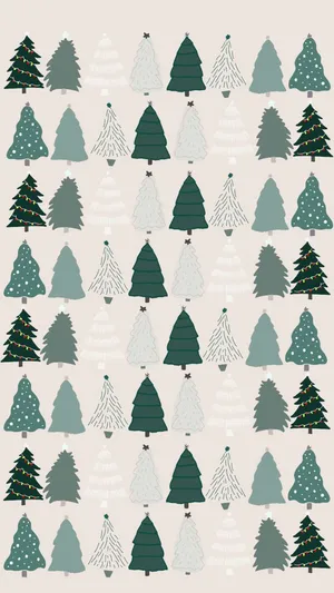 A Cute Christmas Tree Covered In Festive Decorations For The Holidays Wallpaper