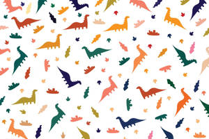 A Cute Dinosaur Pattern For All Ages Wallpaper