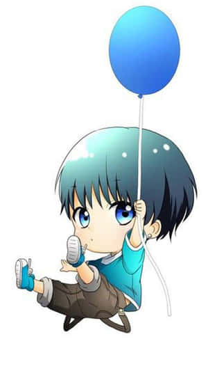 A Cute Little Anime Baby Taking A Restful Nap Wallpaper