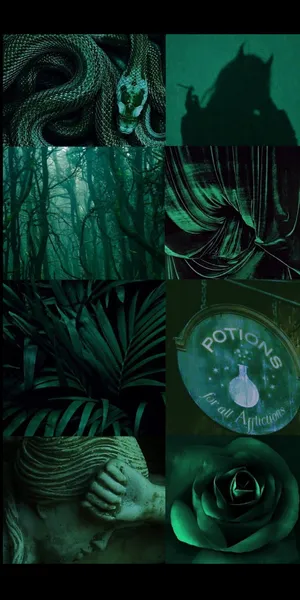 A Cute Slytherin Fan Showing Support Wallpaper