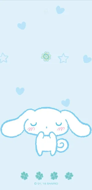 A Cute White Bunny With A Heart On His Head Wallpaper