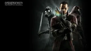 A Dark Image Of Two Men With Swords Wallpaper